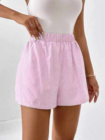 Trendy Striped Summer Shorts for Women | Andrea