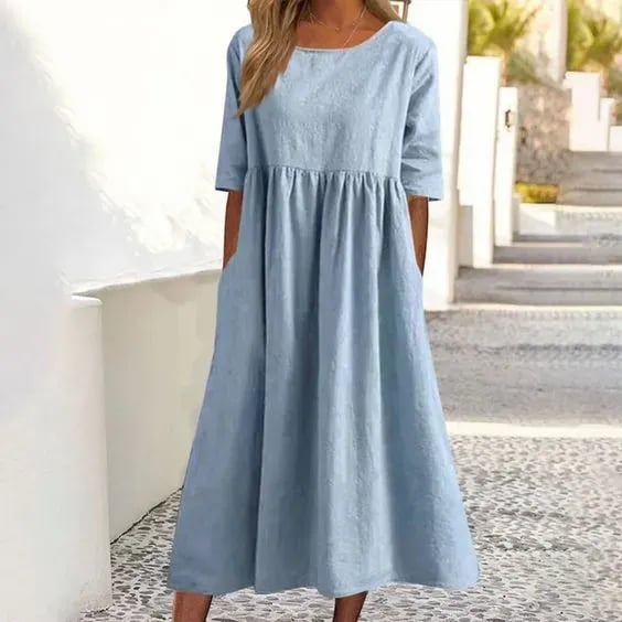 Vintage Style Cotton Dress for Summer for Women | Sheena