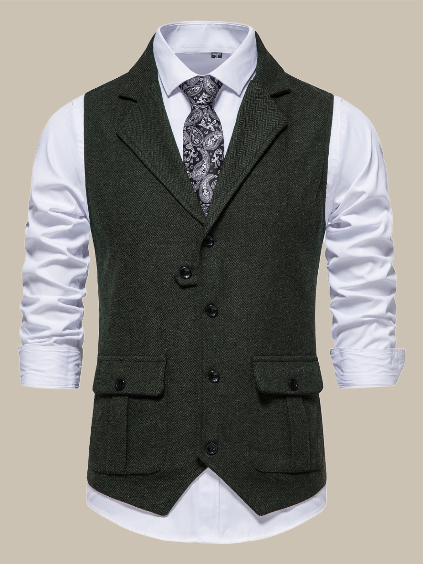 Classic Autumn Tweed Vest for Men | Henry