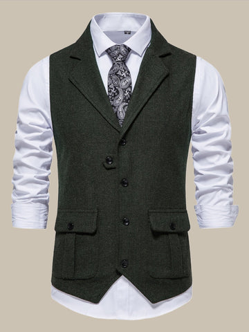 Classic Autumn Tweed Vest for Men | Henry