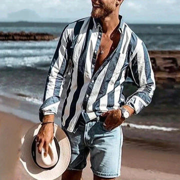 Lance - Stylish Summer Striped Casual Shirt for Men