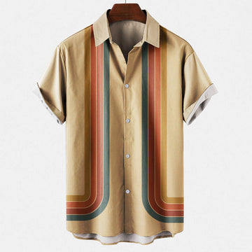 Luigi - Retro Stylish Summer Shirt with Short Sleeves for Men