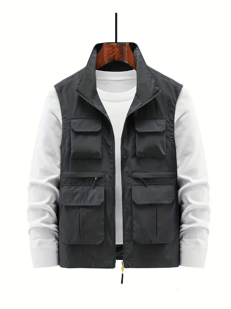Versatile Multi-Zip Pocket Vest for Men | Logan