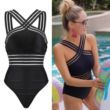 Sleek and Flattering Black One-Piece Swimsuit for Women | Serena