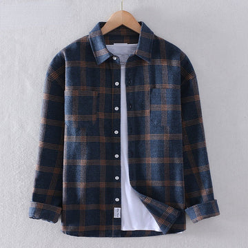 Classic Checked Button-Up Shirt for Men | Oliver